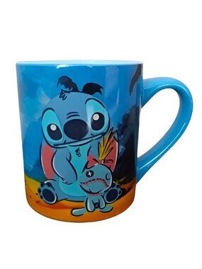 Disney Women's/Men's Lilo and Stitch Ohana Means Family Ceramic Coffee Mug Blue